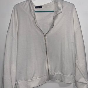 White Cropped Sweater